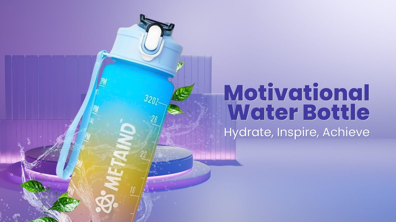 Boost Your Fitness Journey with the Motivational Water Bottle – Hydrate, Inspire, Achieve! - Metaind