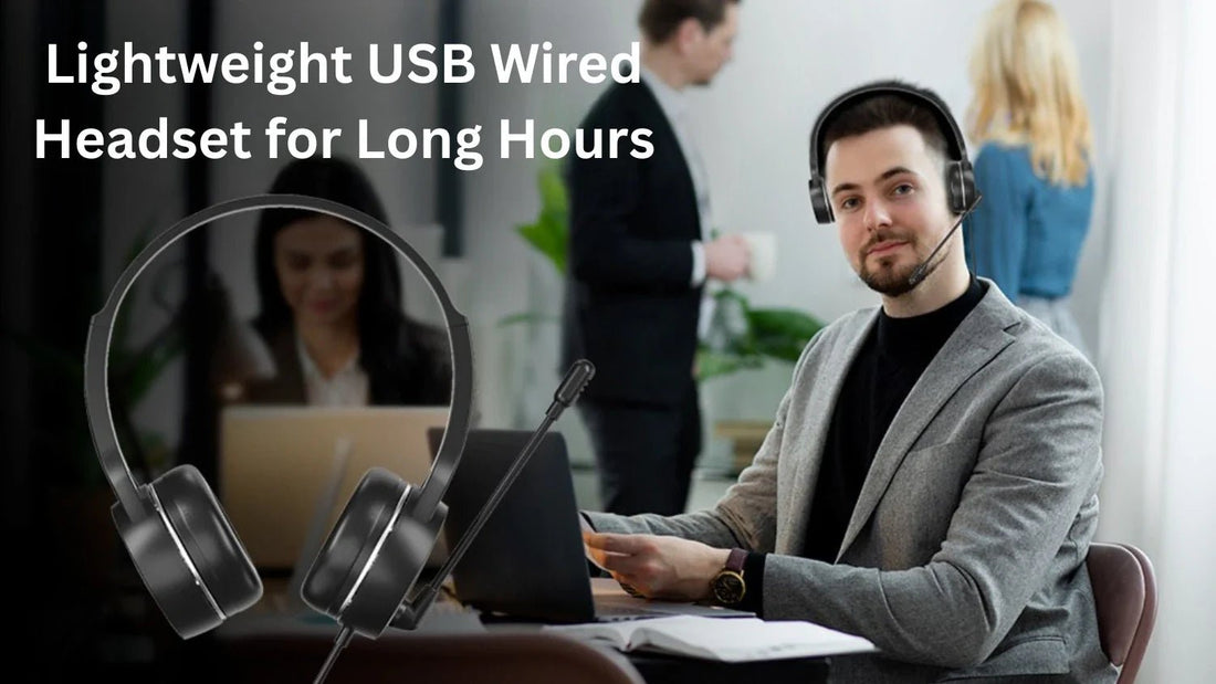 Lightweight USB Wired Headset for Long Hours – Best Choice for Office & Remote Work - Metaind