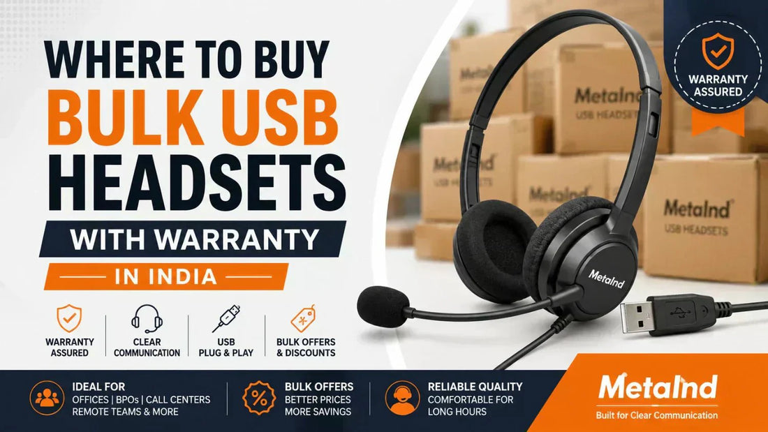 Where to Buy Bulk USB Headsets With Warranty in India - Metaind