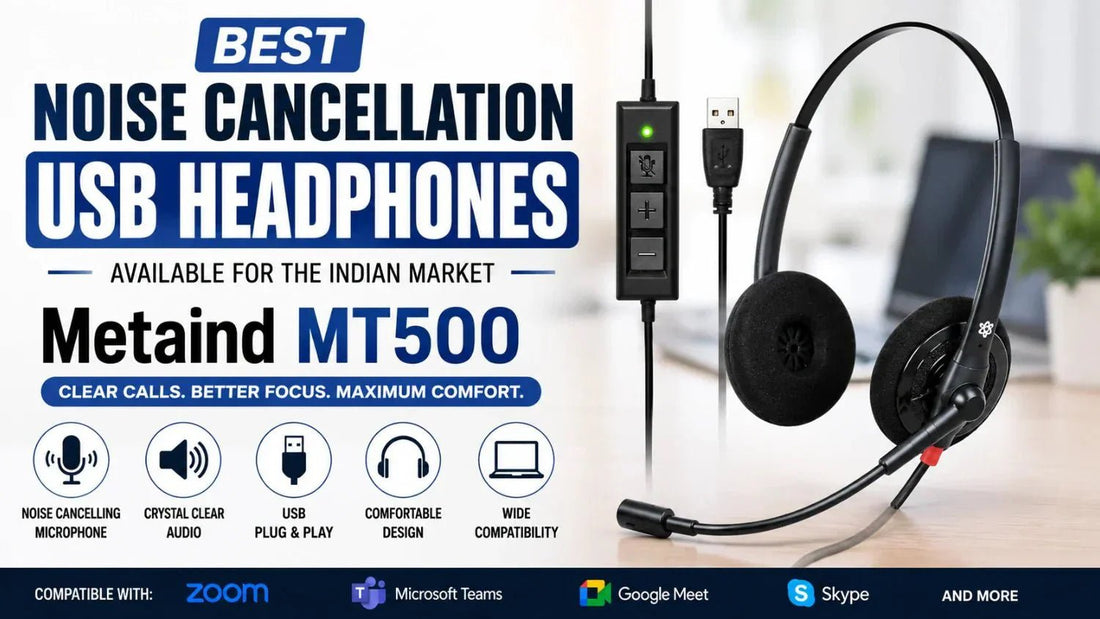 Best Noise Cancellation USB Headphones Available for the Indian Market - Metaind