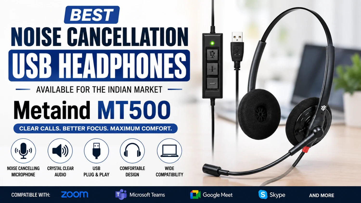 Best Noise Cancellation USB Headphones Available for the Indian Market