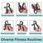 Metaind Adjustable Hand Gripper ,Model: META_HG60_Black (HSN:95069990) - Metaind