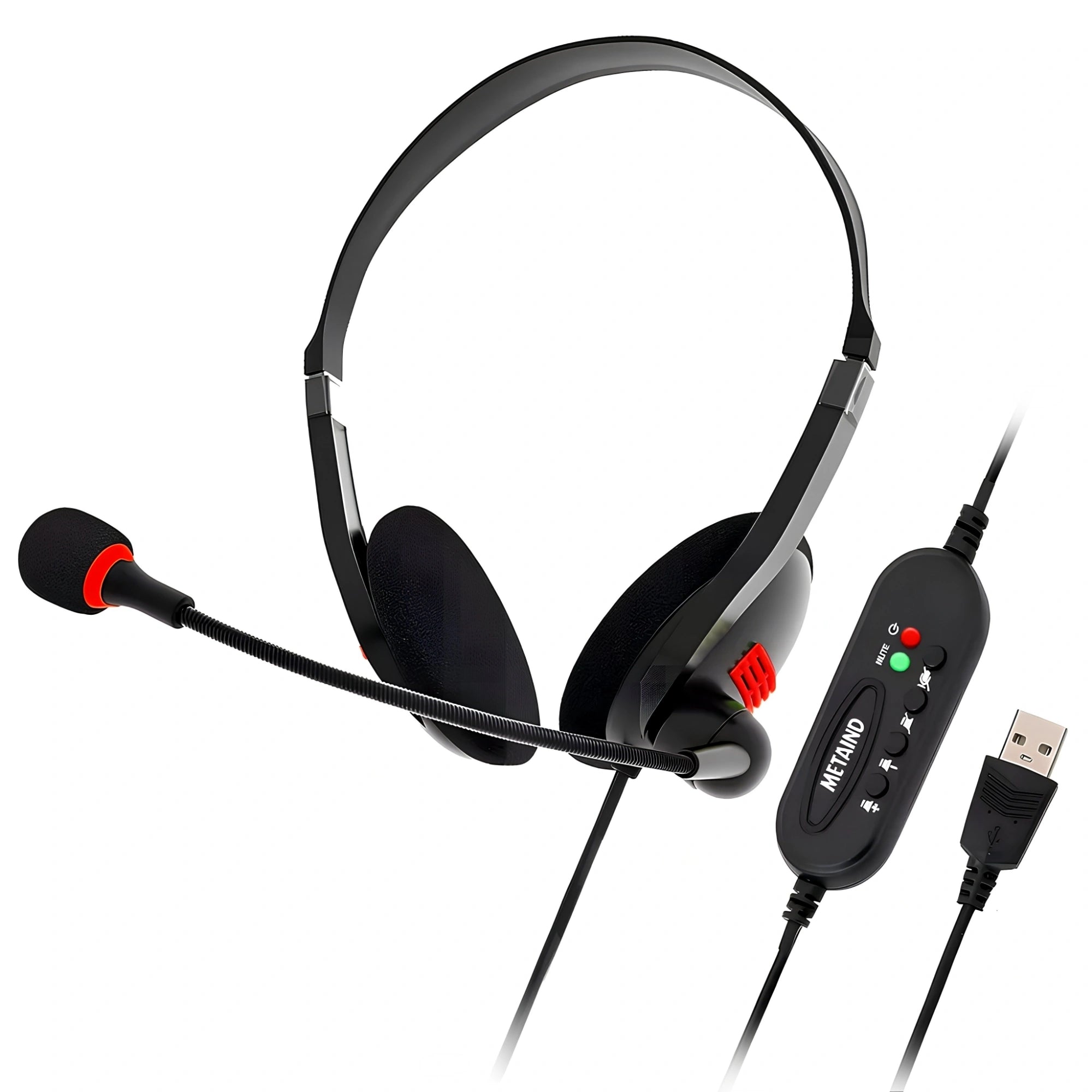 lightweight usb headphones with mic