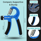 Metaind Adjustable Hand Gripper ,Model: META_HG60_Blue (HSN:95069990) - Metaind