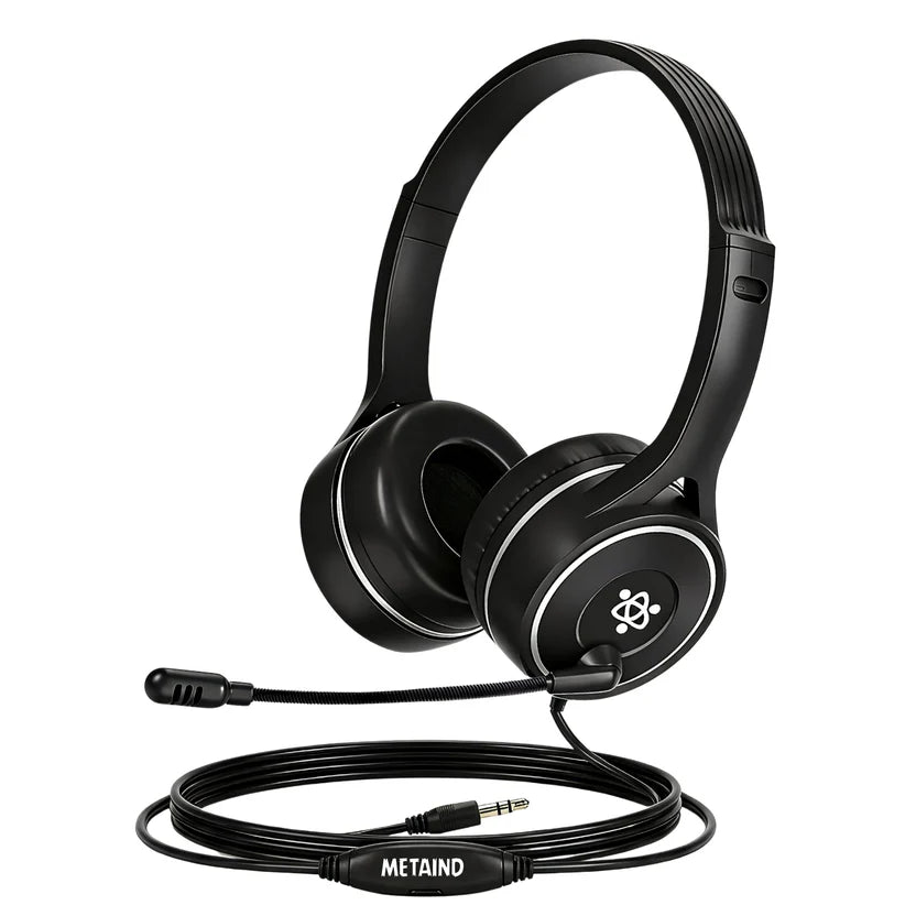 Metaind Wired 3.5 MM Headsets with Mic