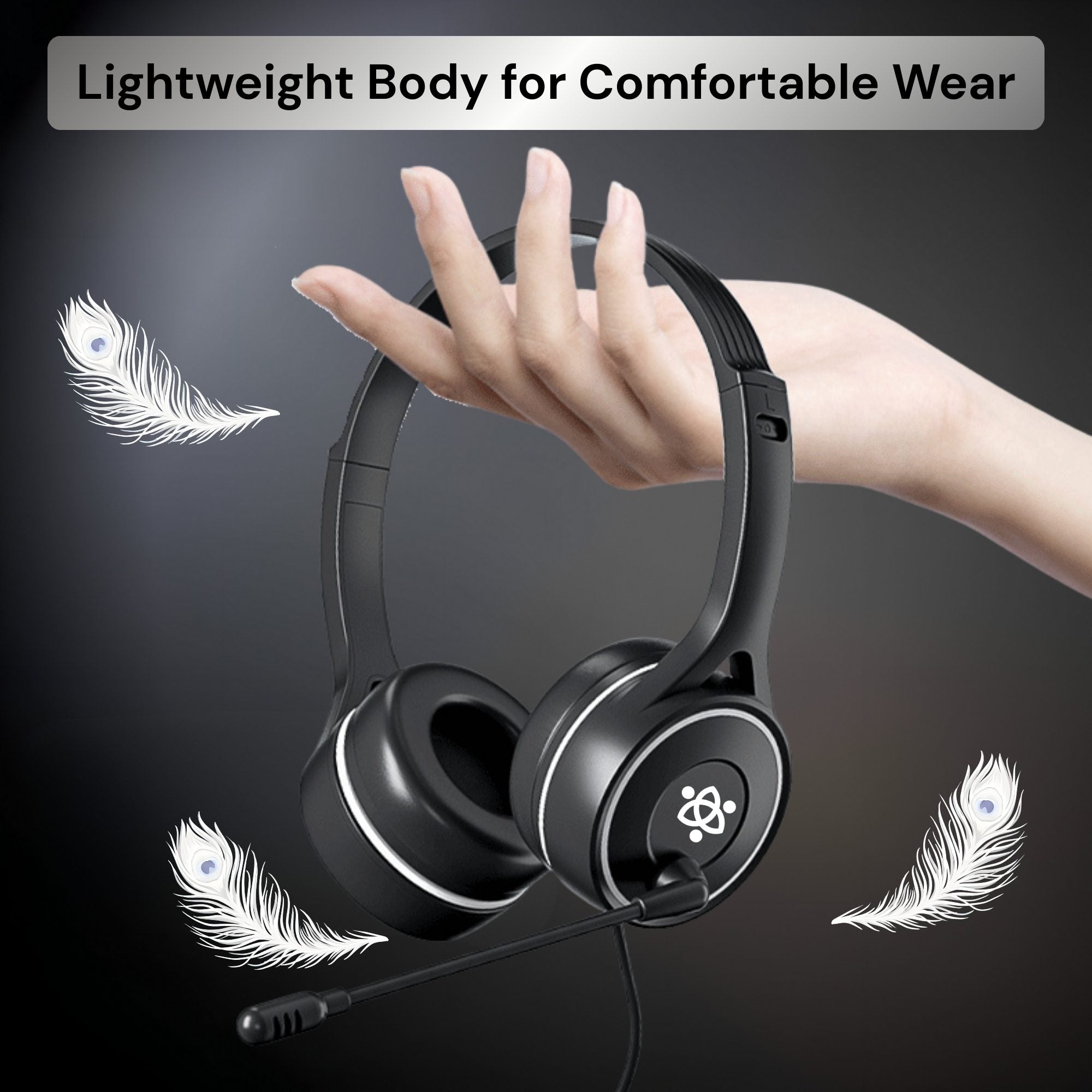 Metaind Wired 3.5 MM Headphone with Mic, Model: MT30_3.5MM (Black)(HSN:85183020)