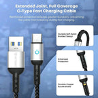 Metaind Unbreakable 3A Fast Charging Braided Type-C Cable Model: Meta_CR10 (HSN: 85447010) - Metaind