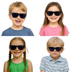 Shelleyo Unisex Kid's Wayfarer Sunglasses, Model: SLMK1022C1 (Black)(HSN:90041000) image 4