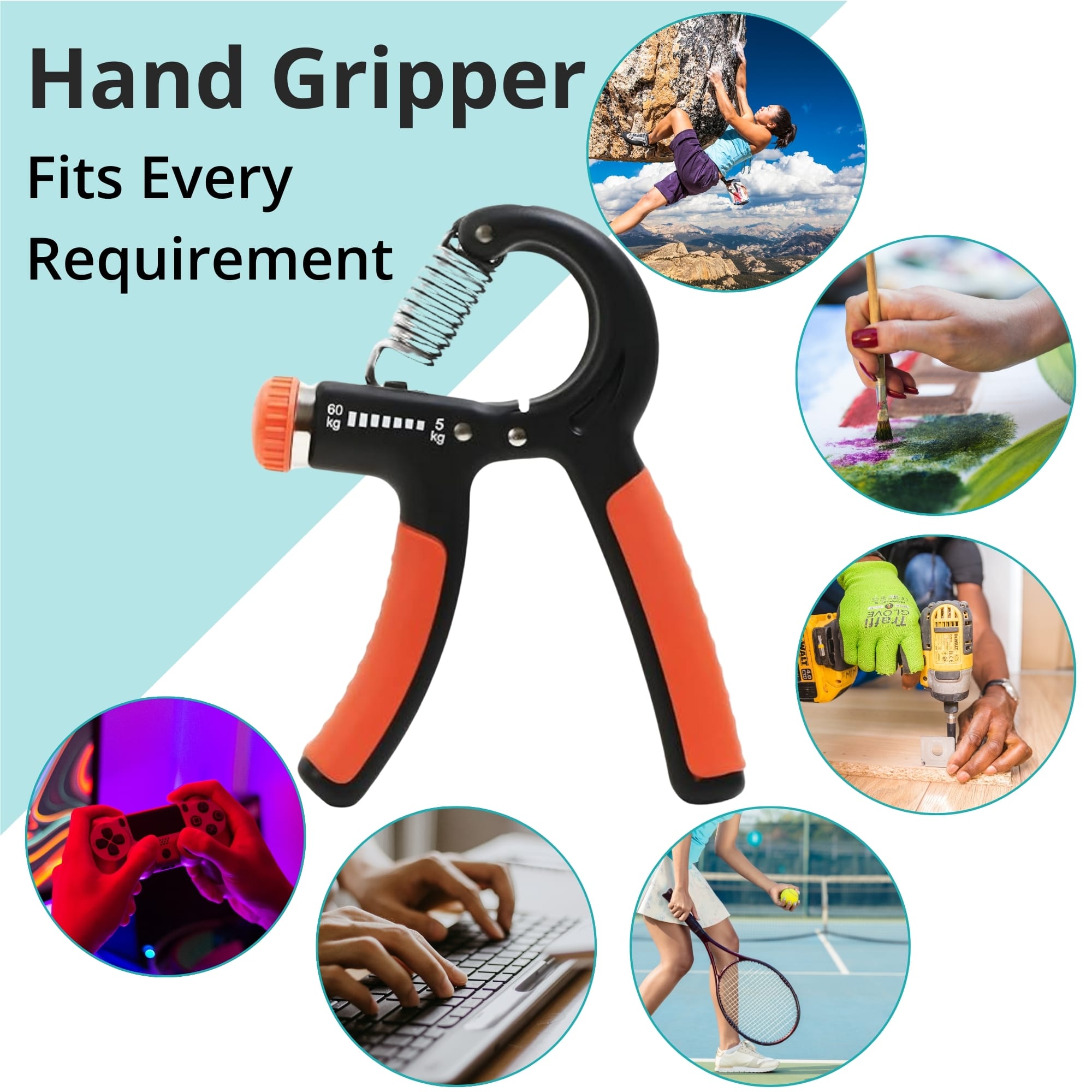 gym hand gripper orange color