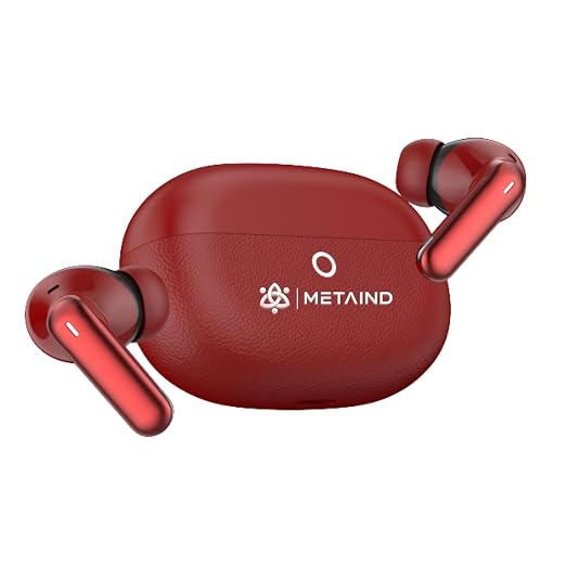 Metaind Podes TWS Earbuds with Mic, Model: 110 (Hibiscus Red)(HSN:85183000) - Metaind