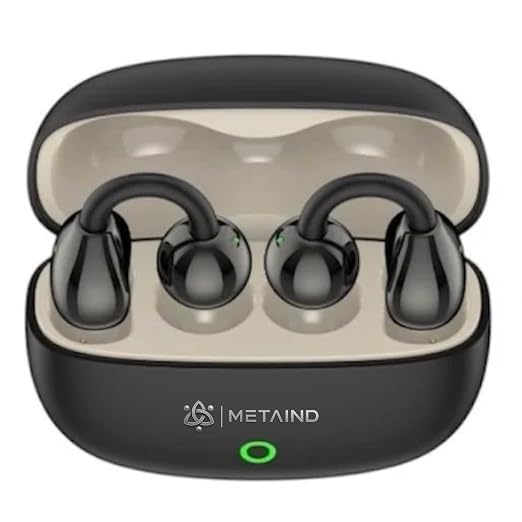 Metaind Podes ProClip Wireless Earbuds with Mic , Model: 210 (Matt Black)(HSN:85183000) - Metaind