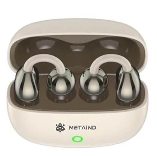 Metaind Podes ProClip Wireless Earbuds with Mic , Model: 210 (Beige)(HSN:85183000) - Metaind