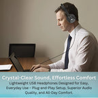 Metaind USB Headset with Mic, Model: Meta_MT50 (Black)(HSN:85183020)