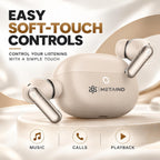 Metaind Podes TWS Earbuds with Mic, Model: 110 (Linen Beige)(HSN:85183000)