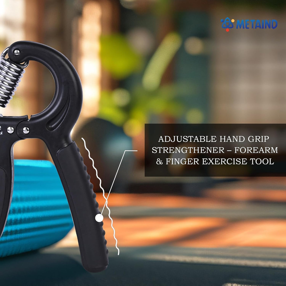 Metaind Adjustable Hand Gripper ,Model: META_HG60_Black (HSN:95069990)