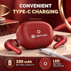 Metaind Podes TWS Earbuds with Mic, Model: 110 (Hibiscus Red)(HSN:85183000) - Metaind