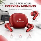 Metaind Podes TWS Earbuds with Mic, Model: 110 (Hibiscus Red)(HSN:85183000) - Metaind