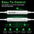 Metaind Wired USB Type-C Earphones for Android, Laptop & Tablet With Mic, Model: Meta_CT100 Pro (HSN:85183020) - Metaind
