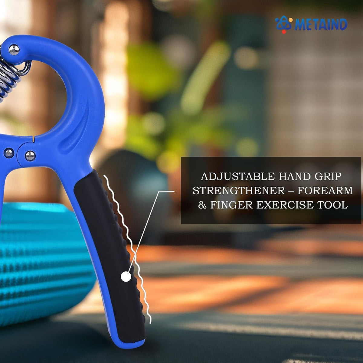 Metaind Adjustable Hand Gripper ,Model: META_HG60_Blue (HSN:95069990)
