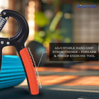 Metaind Adjustable Hand Gripper ,Model: META_HG60_Orange (HSN:95069990) - Metaind