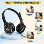 Metaind USB Headset with Mic, Model: Meta_MT30 (Black)(HSN:85183020) - Metaind