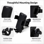 Metaind Bike Phone Holder, Model: Meta_MH05 (Black)