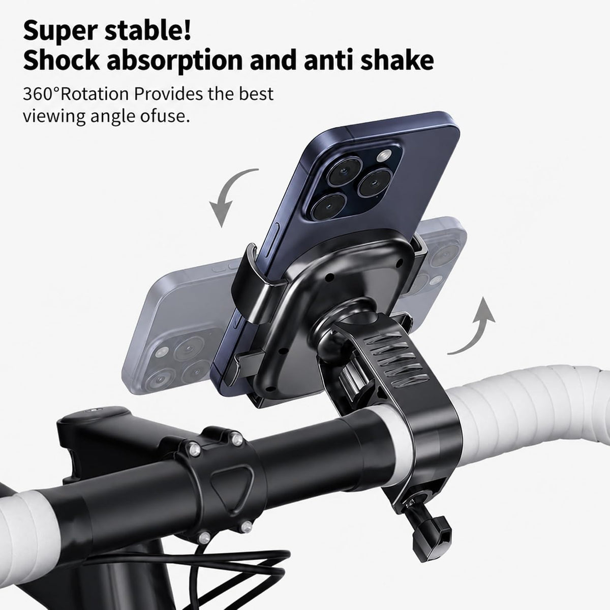 Metaind Bike Phone Holder, Model: Meta_MH05 (Black)
