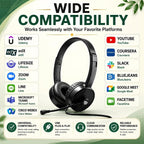Metaind USB Headset with ENC Mic for Office, Model: Meta_MT50 (Black)(HSN:85183020) - Metaind