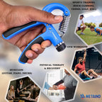 Metaind Adjustable Hand Gripper ,Model: META_HG60_Blue (HSN:95069990) - Metaind