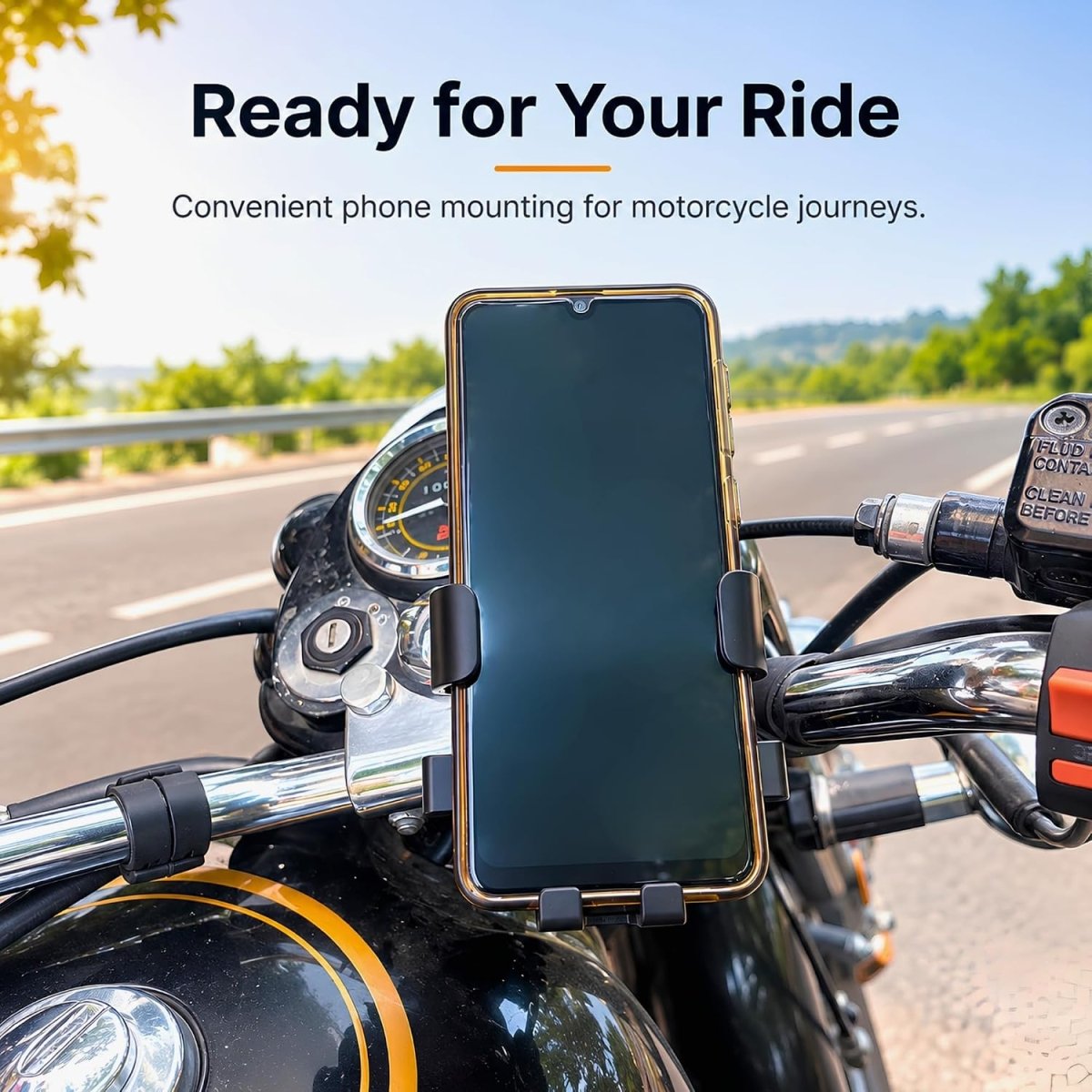 Metaind Bike Phone Holder, Model: Meta_MH05 (Black)