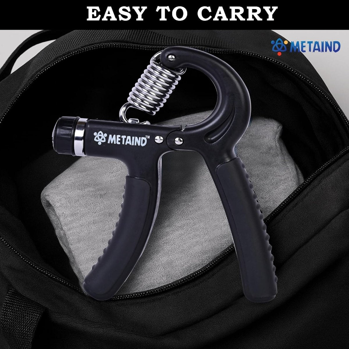 Metaind Adjustable Hand Gripper ,Model: META_HG60_Black (HSN:95069990) - Metaind