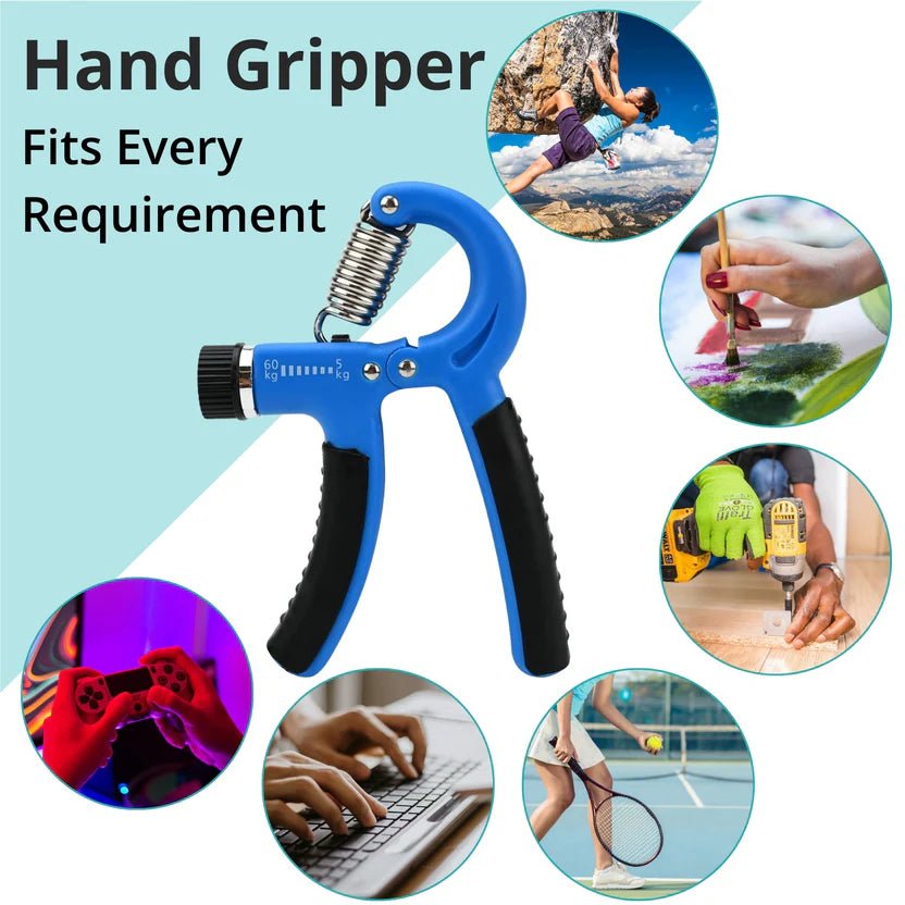 Metaind Adjustable Hand Gripper ,Model: META_HG60_Blue (HSN:95069990) - Metaind