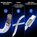 Cable with multi-layer shielding, flexible design, and DAC HI-Res ChipSafe features