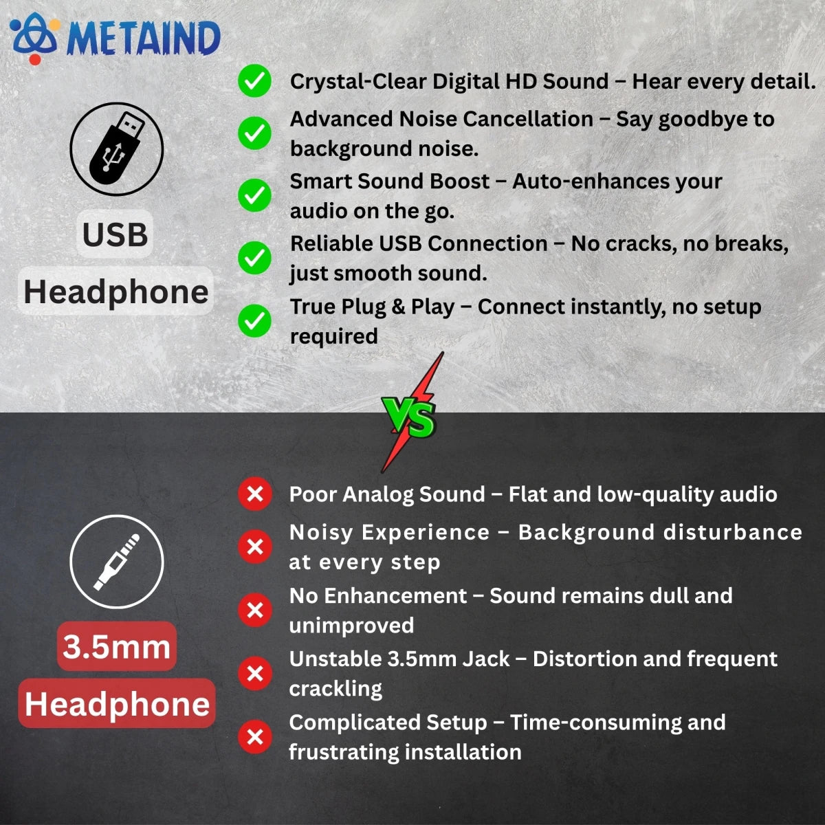 Comparison between USB and 3.5mm headsets
