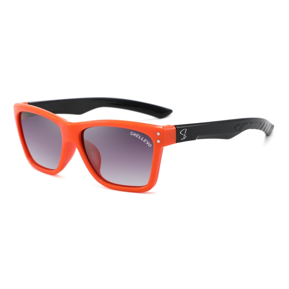 Kids Wayfarer Sunglasses Orange Black | Shelleyo