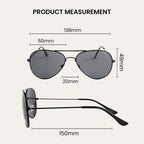 Shelleyo Unisex Kid's Aviator Sunglasses, Model: SLMK0909C1 (Black)(HSN:90041000)