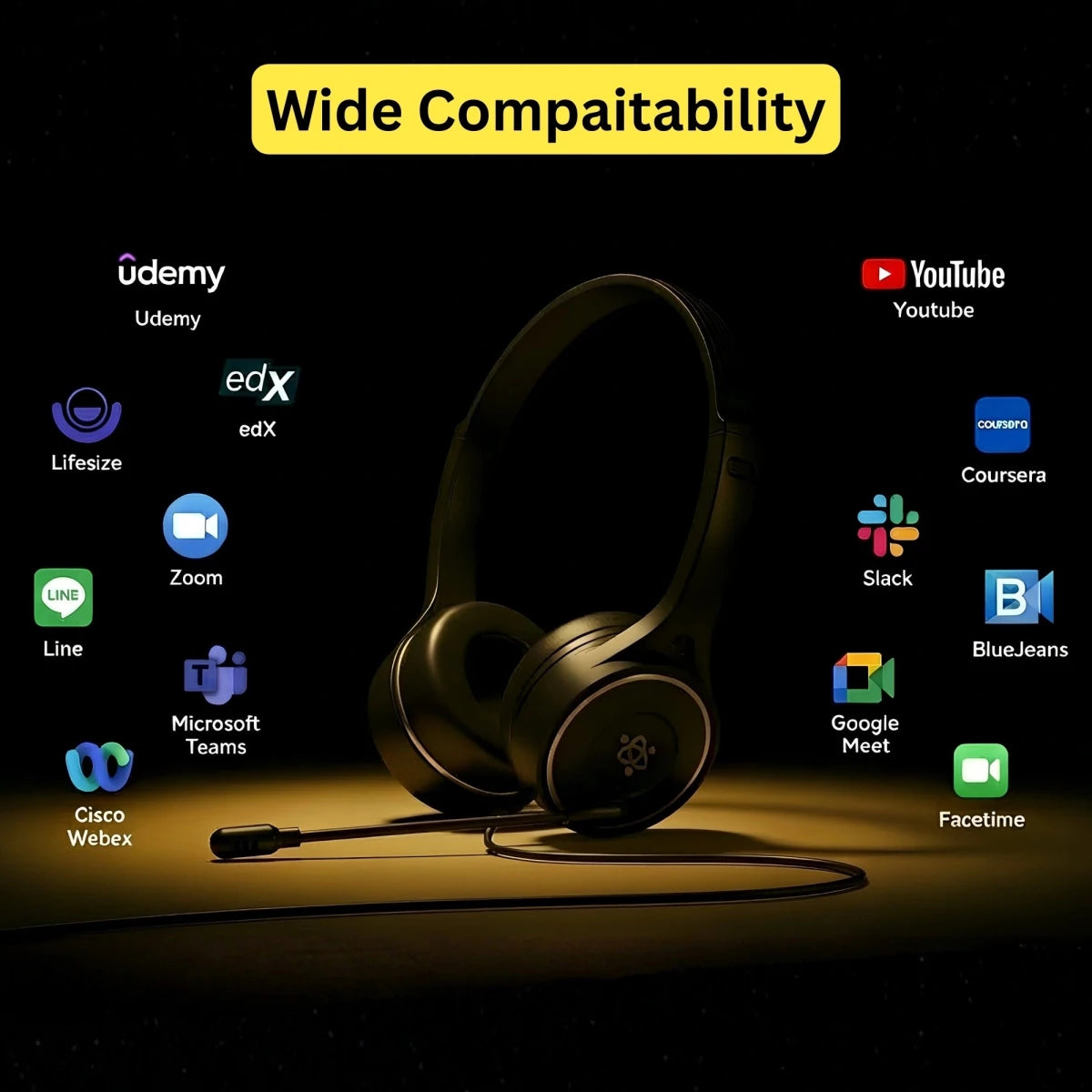 Metaind MT30 USB Headset wide compaitability