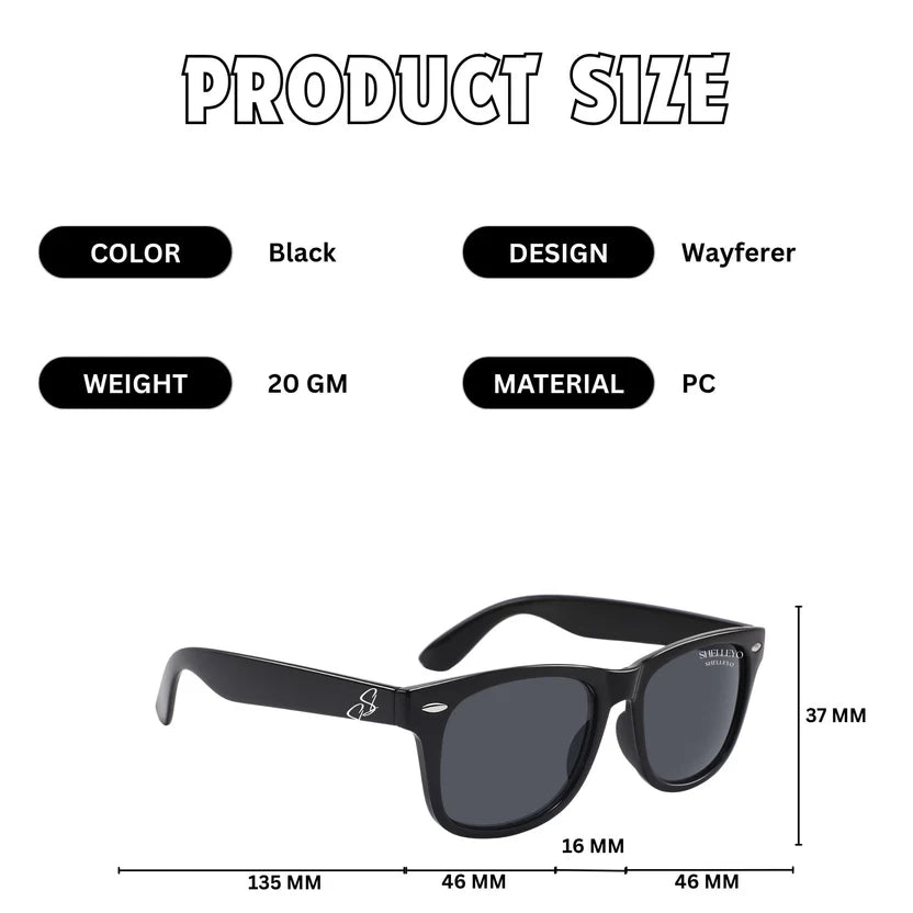 kids sunglasses size