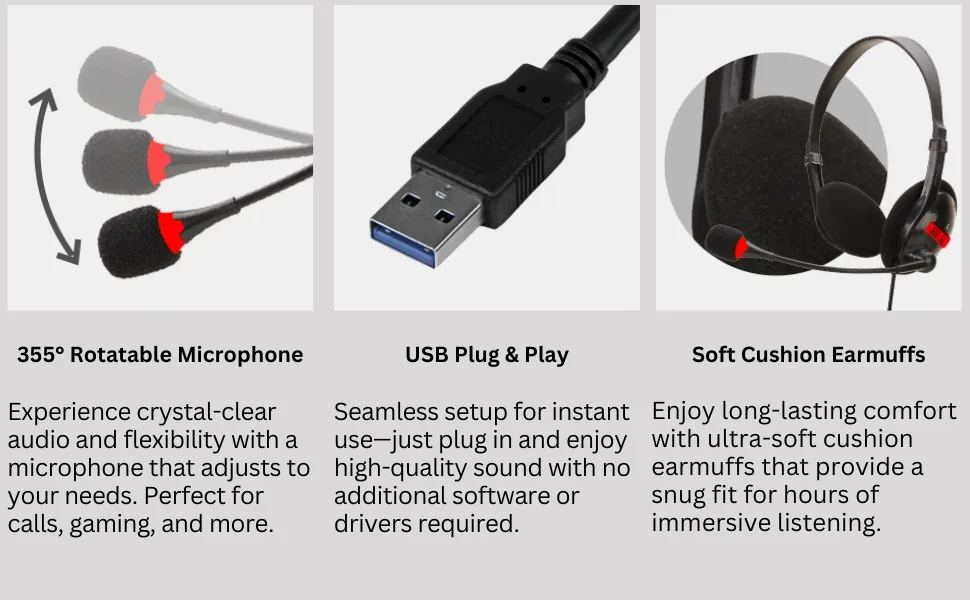 Features of usb headphones
