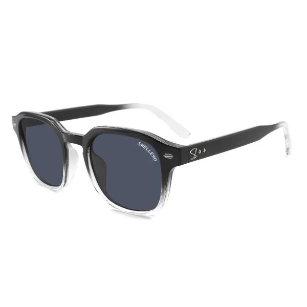Unisex Wayfarer Sunglasses Black White