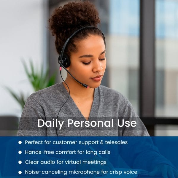 Metaind USB Headset with Noise Cancelling Mic, Model: Meta_MT500 (Black)(HSN:85183020) - Image 5