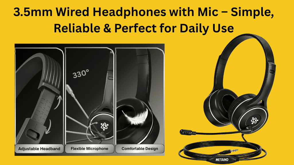 3.5mm Wired Headphones with Mic
