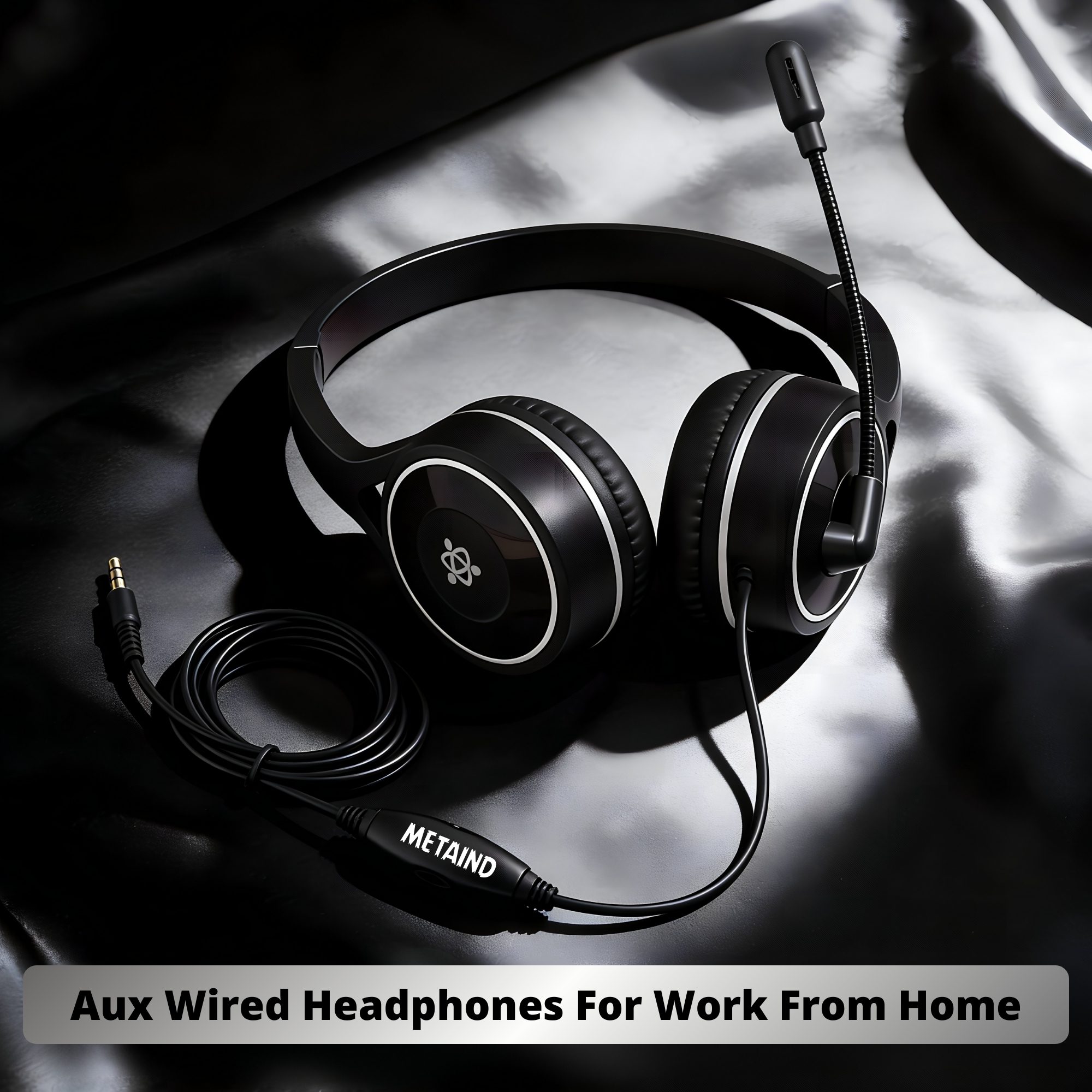 Metaind Wired 3.5 MM Headphone with Mic, Model: MT30_3.5MM (Black)(HSN:85183020) - Image 7