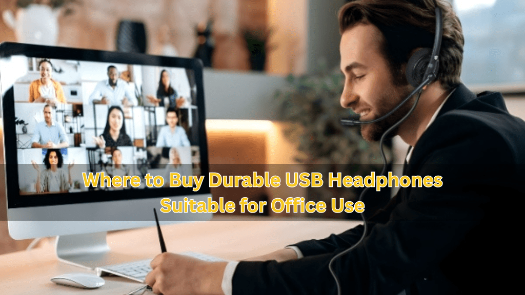 durable USB headphones for office use